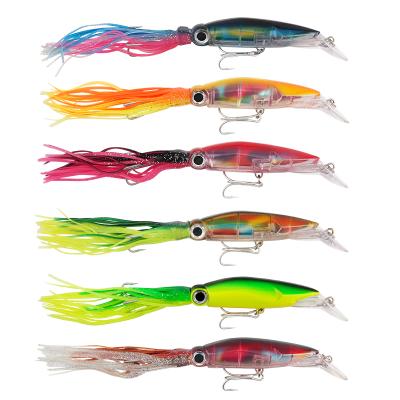 China ABS Lure Color Skirt Plastic Fishing Sinking Squid Bait Artificial Groundbait 23cm/38g Hard Bait for sale