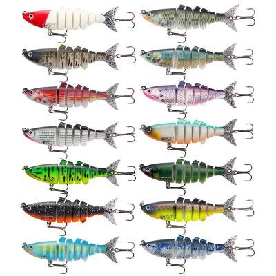 China High Simulation Hard Luya Bait Minnow 110mm / 25.5g JOINT Artificial Bait Multi Segment Fishing Lures for sale