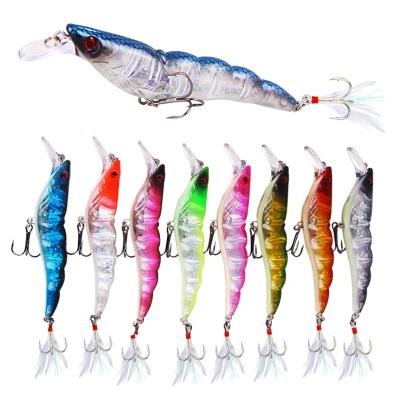 China ABS Plastic Holographic Shrimp 9.5cm/13.6g Simulated Bait Hard Suspension Bait Artificial Fishing Lure for sale