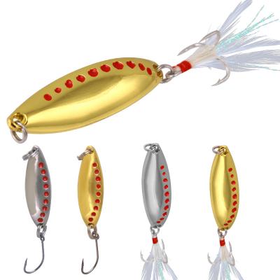 China Sour Lead Luya Leech Metal Sequin With Feather Hook Sequin Sequin Sea Fishing Mouth Bass Fishing Freshwater Clever Lures for sale