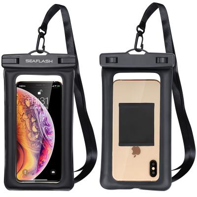 China Floatable And With Neoprene Armband IPX8 REACH ROHS Certificated Premium TPU Swimming Floating Waterproof Phone Bag With Armband for sale