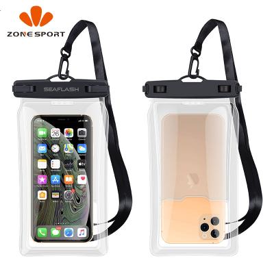 China 2021 Wholesale High Quality Transparent Waterproof TPU Material Factory Phone Pouch TPU Bag For Mobile Phone for sale