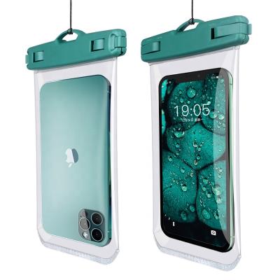 China Waterproof 2021 Clear Tpu Ipx8 Mobile Phone Waterproof Bag For Android Huawei And Iphone With Custom Logo for sale