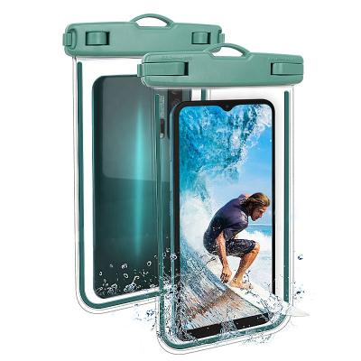 China Factory Wholesale Waterproof PVC Mobile Phone Pouch Fluorescent Waterproof Bag For Swimming for sale