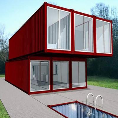 China Modern Prefab Container Office Housing Hotel Houses Tiny Factory On Wheels Pods House Rendered In Modern China Steel Luxury Container House for sale