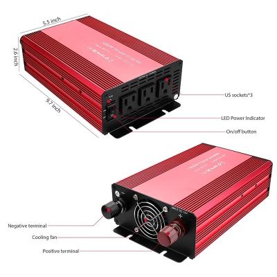 China 1000 W 210*140*66mm Mini Car Inverter UPS for sale