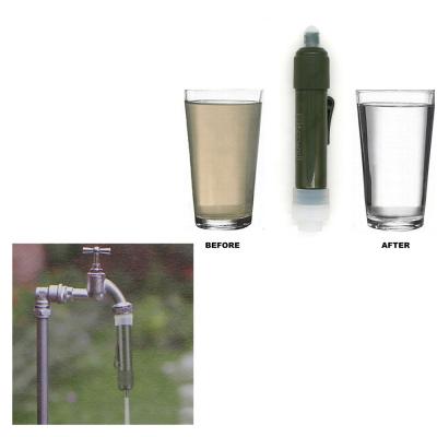 China Wholesale Portable Camping Water Filter Straw Survival Outdoor Rise Displacement Outdoor Water Filter for sale