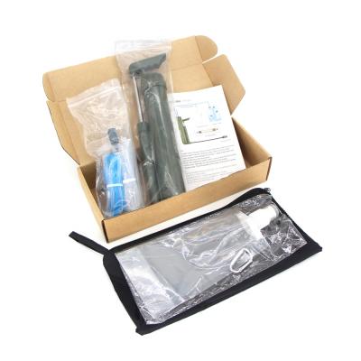 China Portable Camping Water Filter System Water Purification Survival Water Rise Outdoor Travel Survival Kit for sale