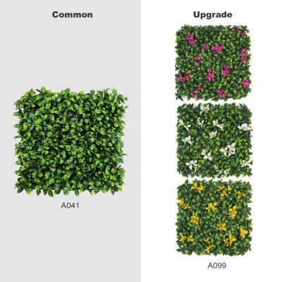 China New Style Factory Sale Garden UV Proof 50x50cm Fake Hedge Board Artificial Fence Wall With Colorful Flowers for sale