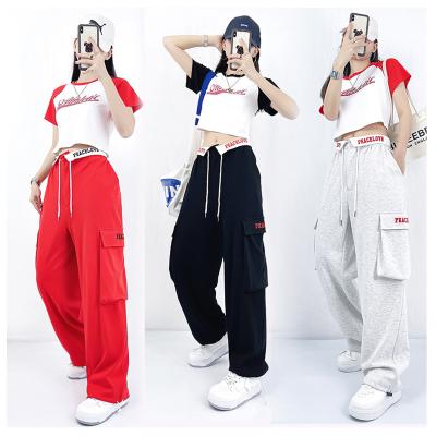 China Breathable Loose legged Harlan pants personalized Street pants casual pants printed hip-hop sweatpants women for sale