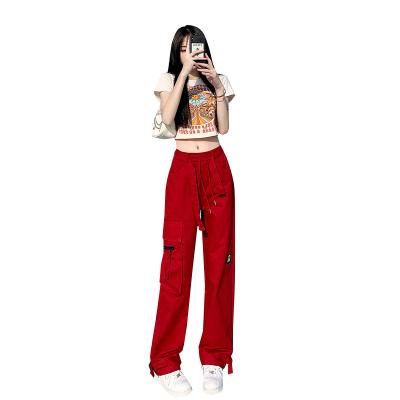 China QUICK DRY Spring and Summer New Loose High Waist Wide Leg Pants Belt Waist Pants Comfortable Breathable Pants for sale