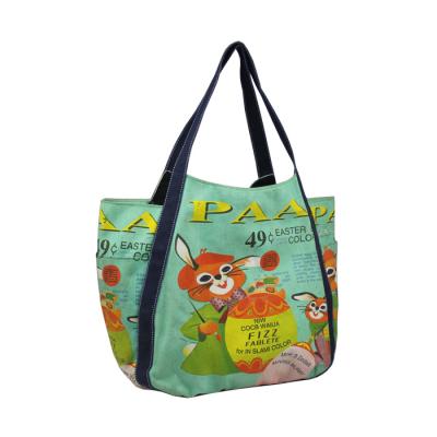 China China Supplier Custom Handled Large Canvas Shopping Bag With Lining for sale