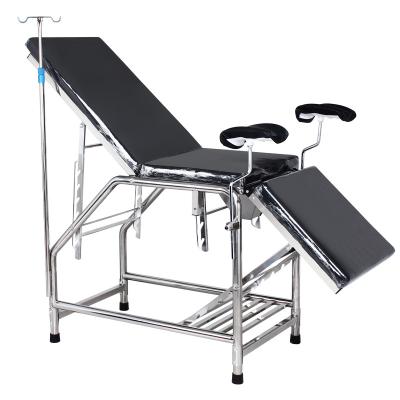 China Hosptial Clinic Examination Childbirth Medical Hospital Obstetric Delivery Gynecological Bed Chairs Tables Manual Single Metal for sale