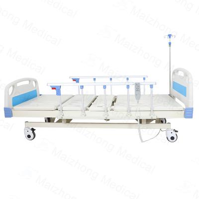 China Manufacturer Premium Quality Nursing Home Bed Metal Adjust 3 Cranks Electric Hospital Medical Bed For Clinic for sale