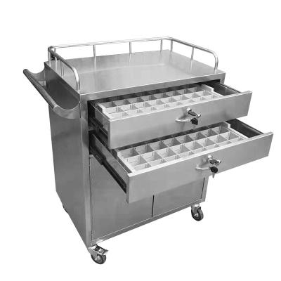 China Hospital Hospital Furniture Manufacturers Stainless Steel Medical Trolley for sale