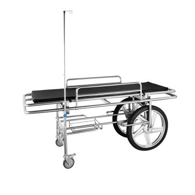 China China Emergency Hospital Stretcher Cart Ambulance Stainless Steel Medical Patient Stretcher Trolley for sale