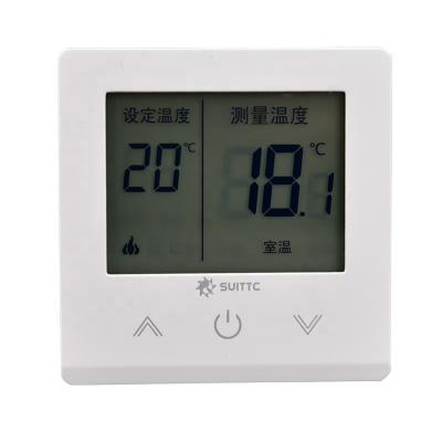 China Customized High End LCD Boiler Thermostat Touch Button Intelligent Wall-hung Thermostat for sale