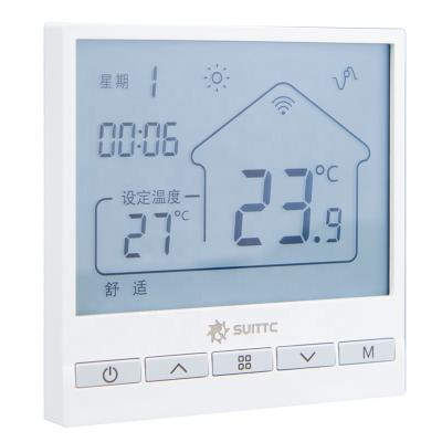 China Moes APP Control Top Quality White PC Safe And Accurate Thermostat For Family for sale