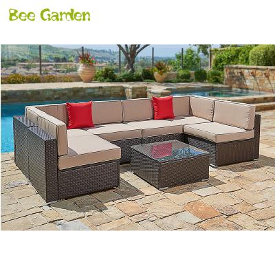 China Contemporary Outdoor PE Rattan Sofa Set Wicker Sofa Set Garden Furniture for sale