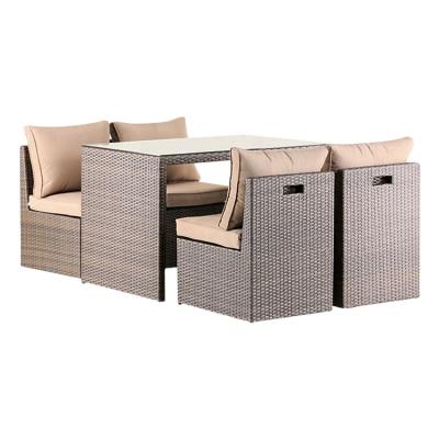 China Contemporary Kd Rattan Dining Furniture Outdoor 5 Pieces Dining Set for sale