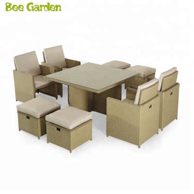 China Contemporary Rattan Furniture Outdoor Dining Furniture Garden Dining Set for sale