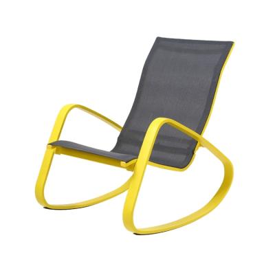 China In Stock Sling Porch Patio Rocking Chair Padded Steel Outdoor Furniture , Outdoor Furniture Metal Iron 90x61x87cm Contemporary In Stock for sale