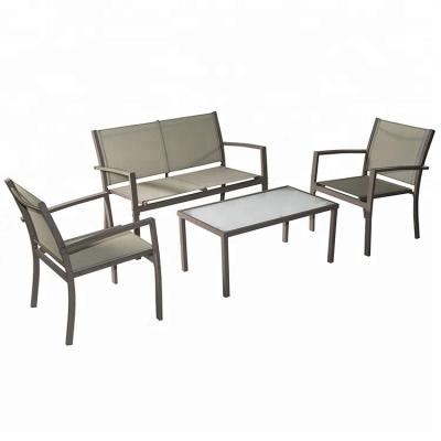 China Eco-freindly Balcony Furniture Modern 4 Piece Patio Conversation Set Outdoor Patio Furniture Set for sale