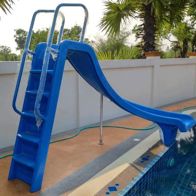 China Wholesale Cenchi Family Kids 1.8m Backyard Blue White Home Hotel Backyard Fiberglass Playground Pool Water Slide For Girls for sale