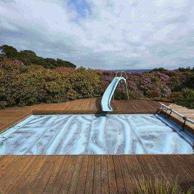 China Cenchi Family Kids 1.8m Home Backyard Fiberglass Water Pool Slide Blue White For Kids for sale