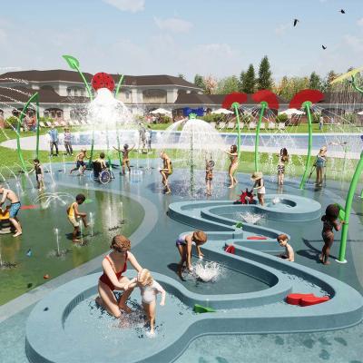 China Interactive Water Park Cenchi Children Family Water Game Splash Park Equipment for sale