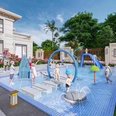 China Cenchi Australia family home mega splash water park interactive 40 square meters funfinity commercial bestway splash park for sale