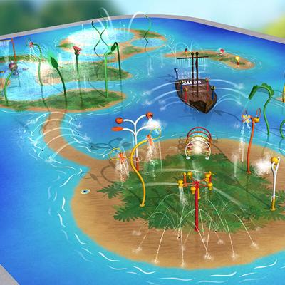 China Cenchi Water Park Home Children Sprinkler Park Spray Water Parks for sale