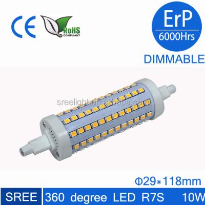 China Aluminum high lumen patented 360 degree smd 118mm r7s led manufacturer dimmable ledlight for sale