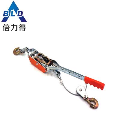 China Steel body/A3; Hook/steel 45; CE SGS Approved Anchor 2Ton Hand Puller Cable Puller Steel Wire Rope Ratchet Puller for sale