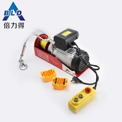 China Mini Portable Hotels Truck Boat Hargo Pulling Crane Electric Wire Rope Manual Lifting Overhead Crane Pulley Crane With Control Switch for sale