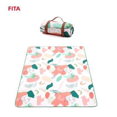 China Fashion 150*200cm Durable Multi-person Outdoor Roll Up Waterproof Mat Covering Leather Strap Multicolor Portable Picnic Camping Portable for sale