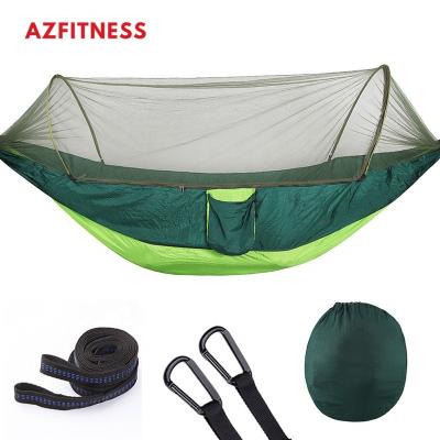 China 250*120cm Durable Custom Parachute Mosquito Net Colorful Nylon Outdoor Beds Tent Comfortable Easy Hanging Camping Hammock for sale