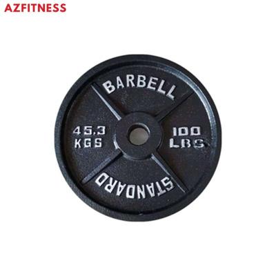 China Durable Hot Selling Black Barbell High Quality Custom Logo Cast Iron Fitness Weight Weight Set Competition Bumper Plates for sale