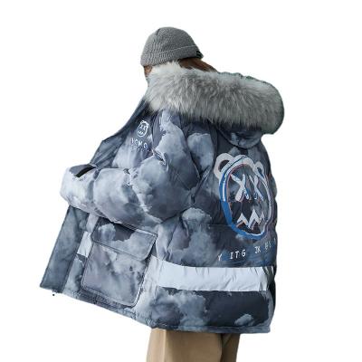 China Winter Hooded Women's Hooded Coats Trench Camouflage Parka Big Fit Windproof Casual Loose Fur Collar Jackets for sale