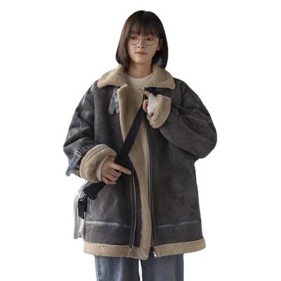 China Excellent Winter Autumn Coat Set Women Shrinkage Waterproof Outdoor Heavy Duty Lamb Wool Suede for sale