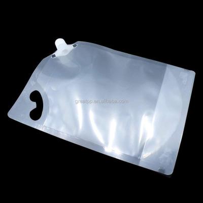 China Barrier Custom Printed 5/10 Liter Spout Plastic Bag For Liquid Wine / Oil Packaging for sale