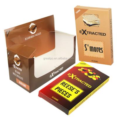 China Customized 350g White Cardboard Display Box Packaging Counter Box Biodegradable For Protein Bars for sale