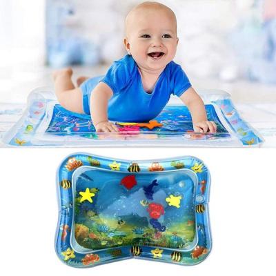 China Eco-Friendly Inflatable Baby Water Play Mat Infant Summer Beach Water Mat With Air Pump for sale