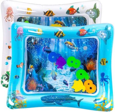 China Water-filled Inflatable Floating Baby Toys Inflatable Water Entertainment Belly Time Infant Water Play Mat For Baby for sale