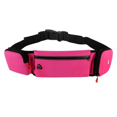 China Thoughtful Neoprene Earphone Port Design Earphone Port Design Belt Waist Pouch Waist Bag Adjustable Running Anti-theft Pouch for sale