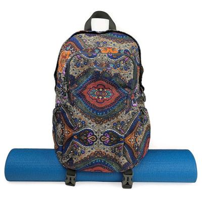 China Fashion Promotion Retro Style Travel Gym Sports Yoga Mat Bag Large Capacity Lightweight Backpack for sale