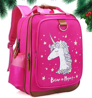 China Wholesale Custom Waterproof Pink Unicorn Backpack For Girls Cute School Bag for sale