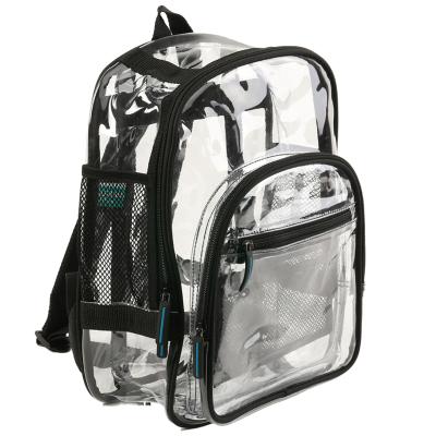 China Factory Wholesale Waterproof Sturdy Durable Outdoor Laptop Security PVC Clear PVC Backpack School Bag for sale