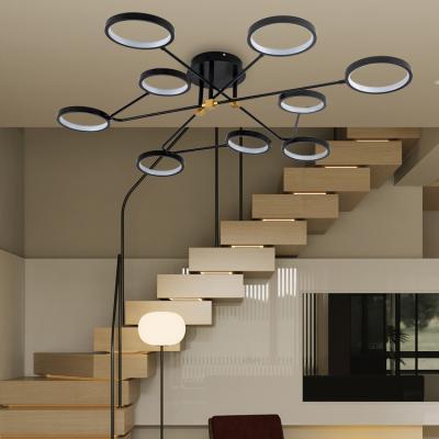 China Beautiful Surface Mounted Fixtures Living Room Indoor Luxury Nordic Design Iron Round Modern Led Ceiling Light for sale