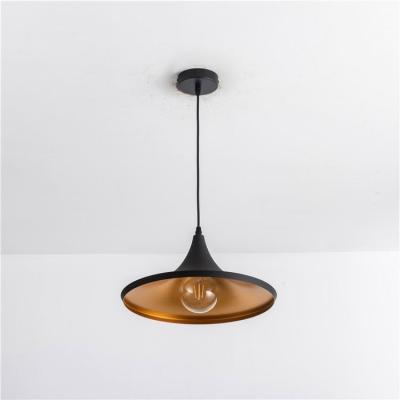 China Beautiful Gold Cover Simple Modern Aluminum Pendant Light Black Living Room Design Pendant Light for sale